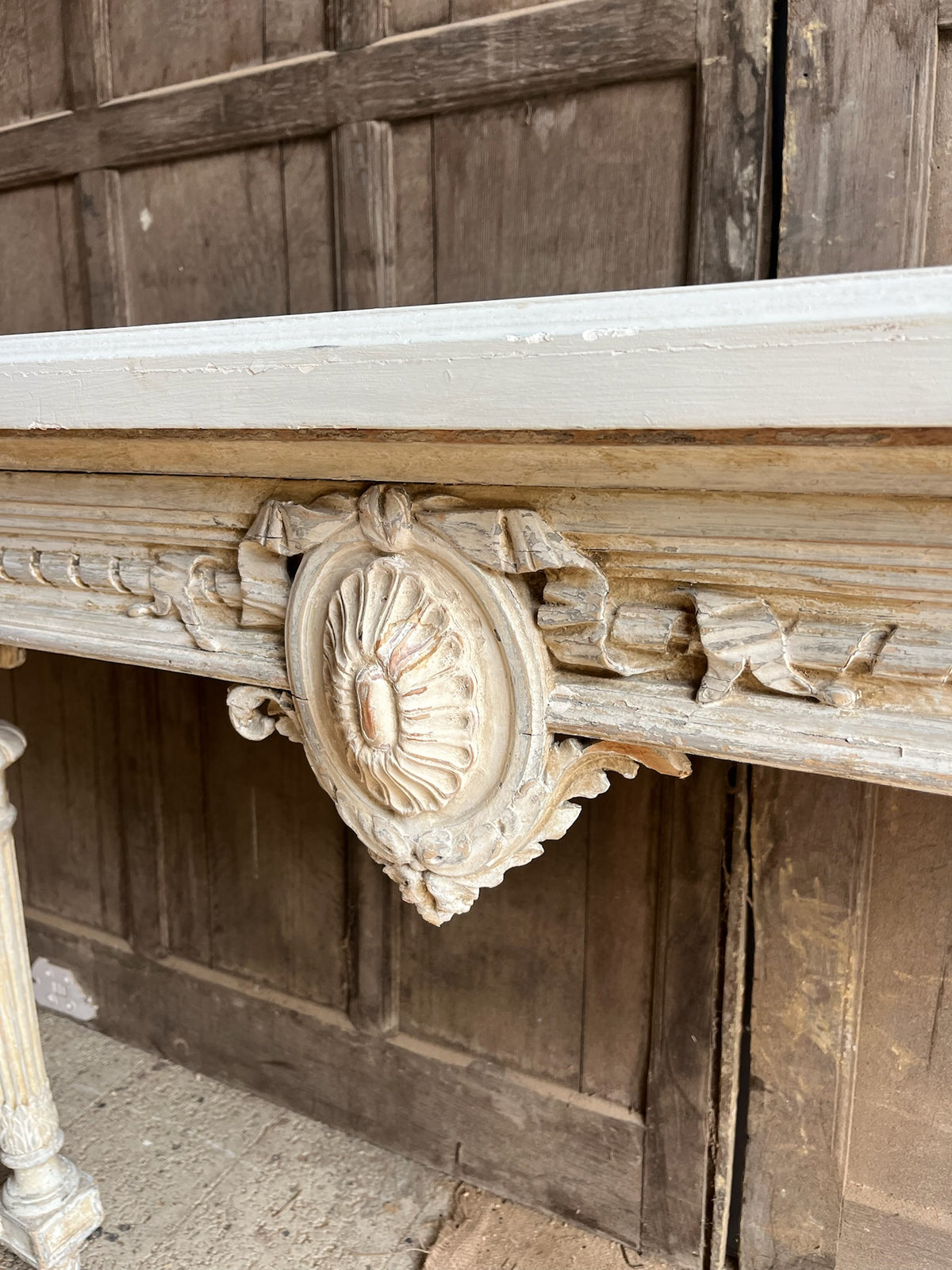 Antique Louis XVI Style Painted Console Table
