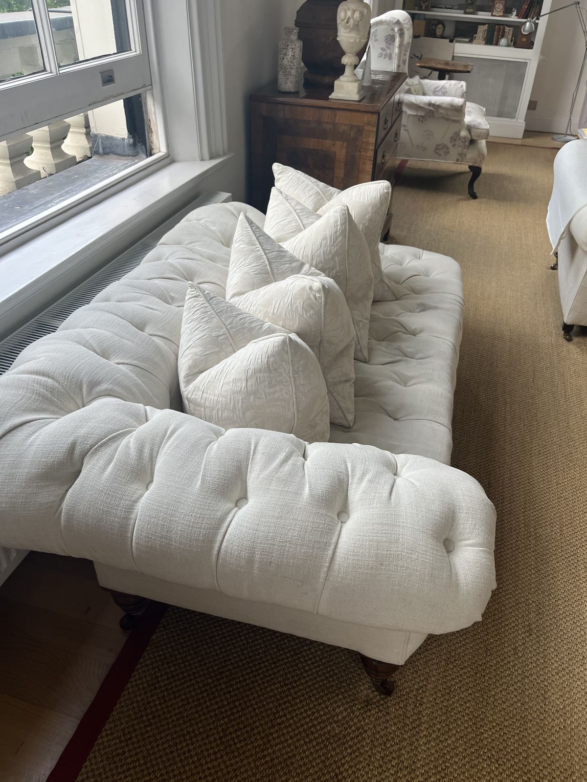 Scroll Arm Chaise Sofa