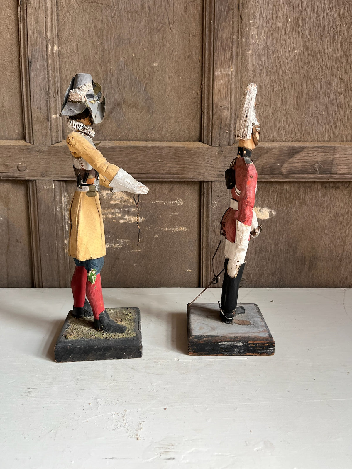 Pair of Carved Wooden Military Figures - Coldstream Guards & Life Guards