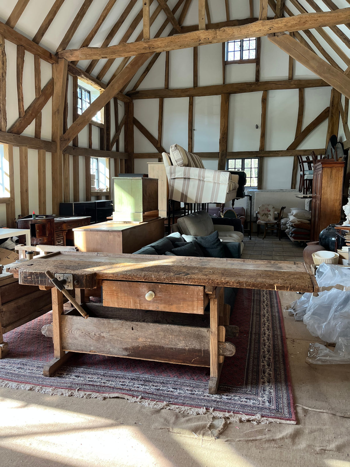 French Workbench Kitchen Island