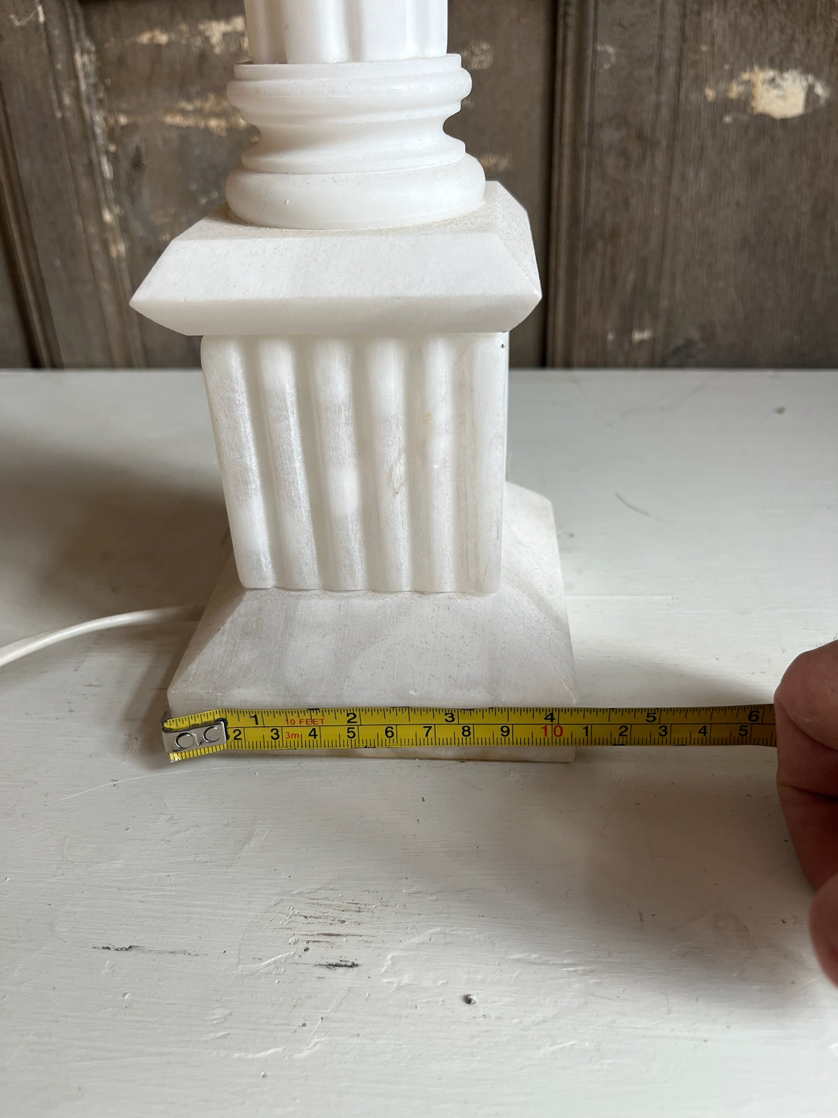 Alabaster Corinthian Column Table Lamp
