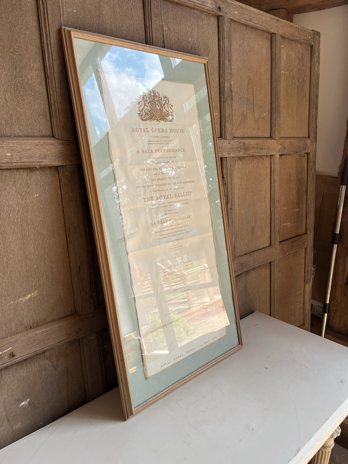 Framed Royal Opera House 1963 Gala Programme (La Fille Mal Gardee)