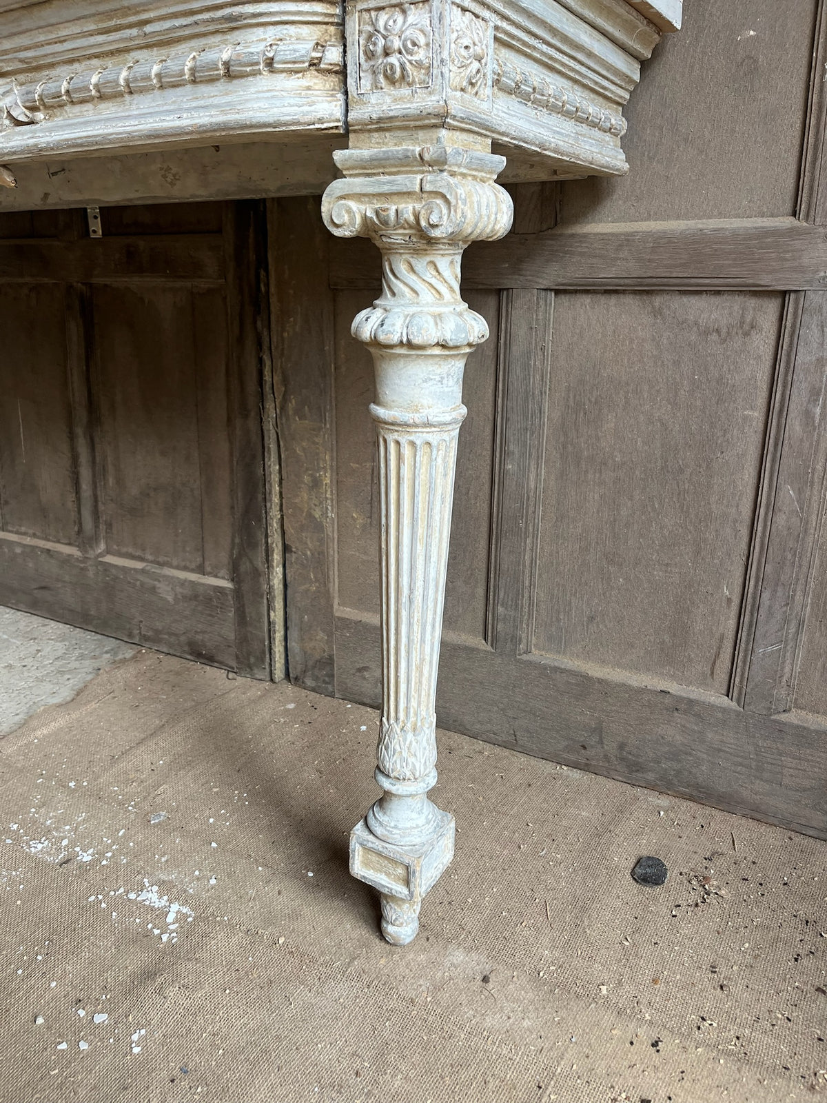 Antique Louis XVI Style Painted Console Table