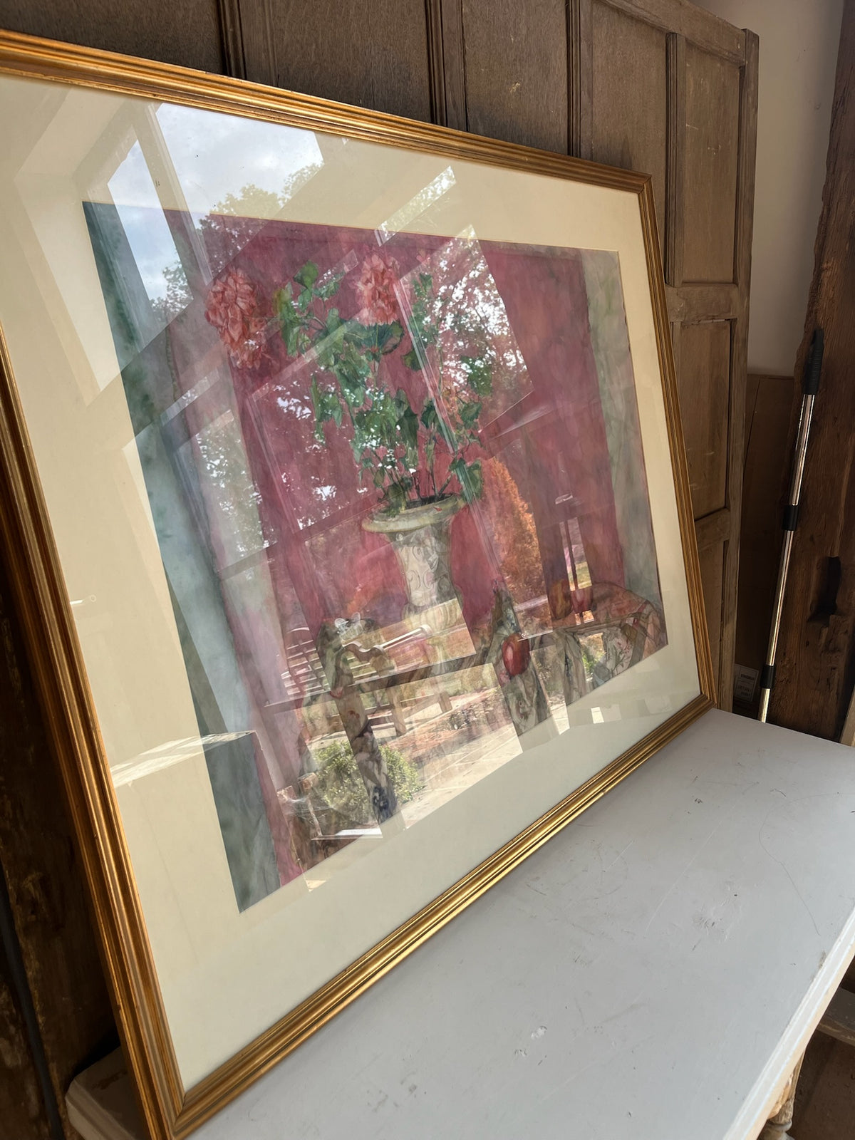 Framed Watercolour Still Life of Roses (signed)