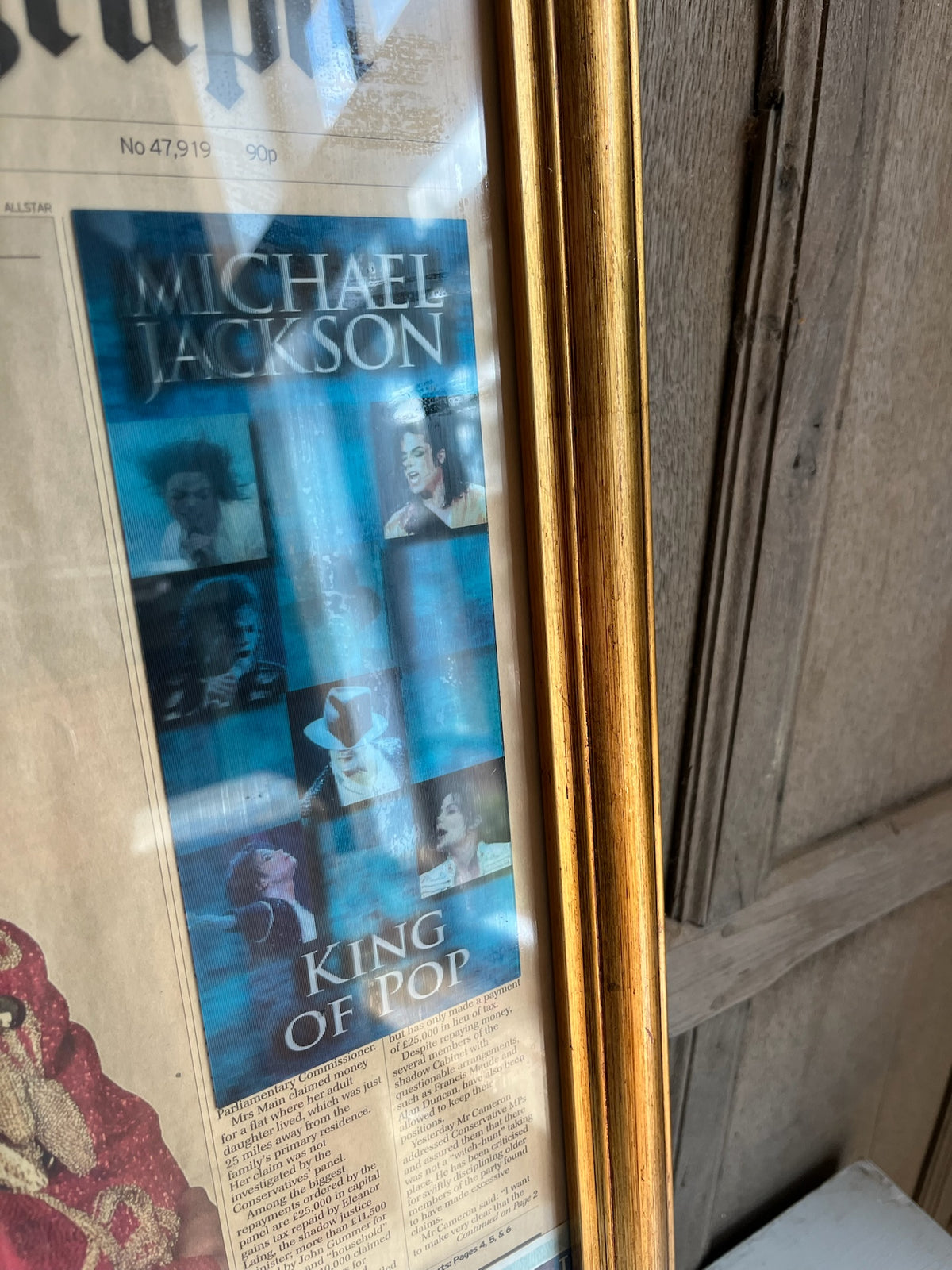 Framed Michael Jackson 'King of Pop' Memorabilia