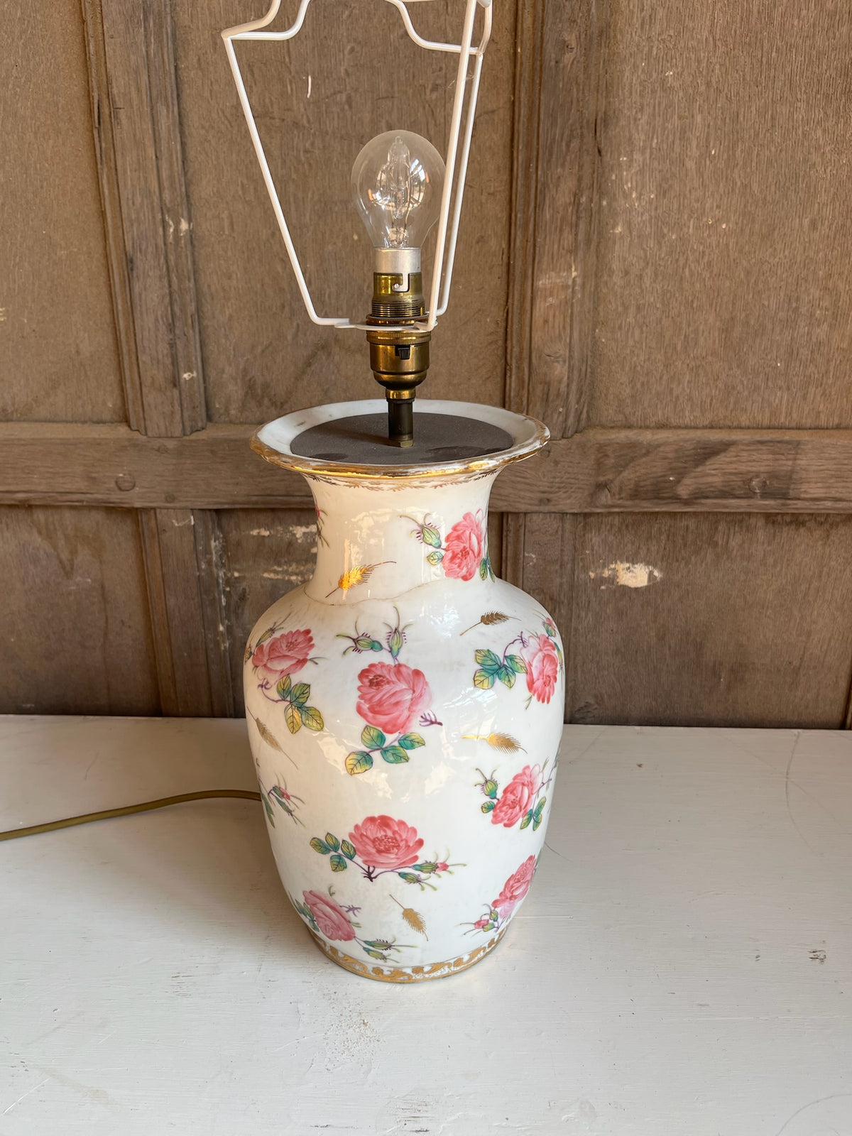 Floral Rose Ceramic Table Lamp