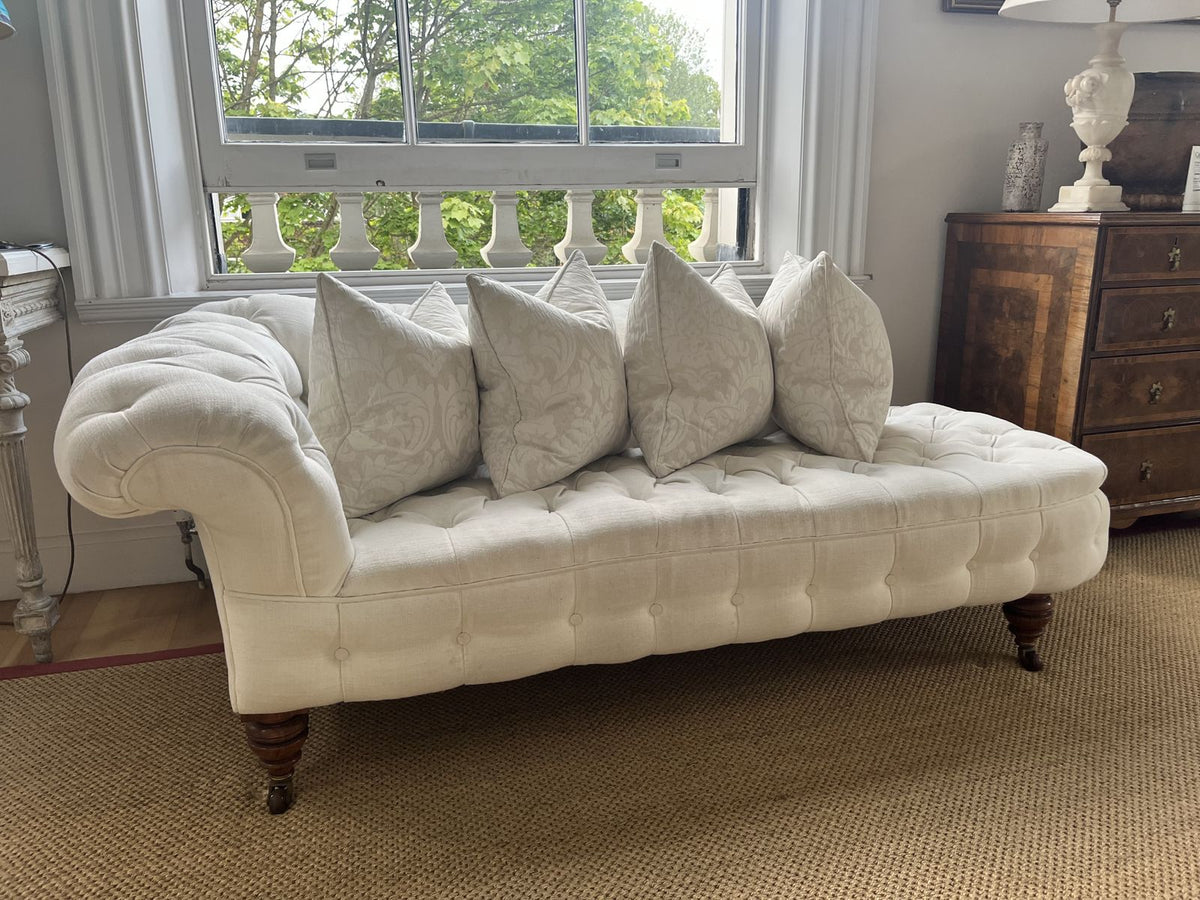 Scroll Arm Chaise Sofa